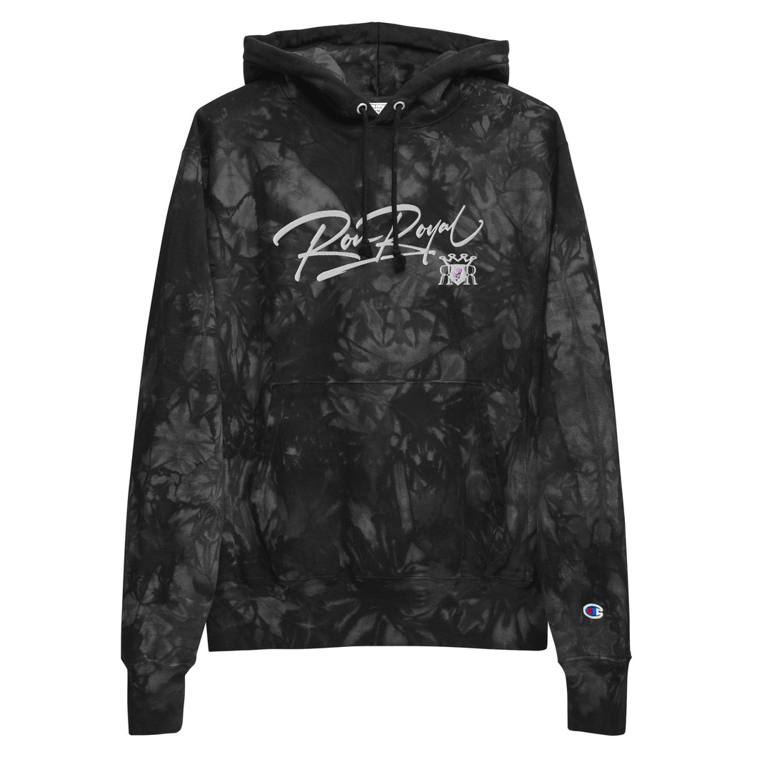 Ron Royal Embroidered Signature Champion tie-dye hoodie